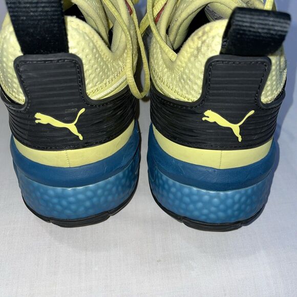 Puma Uproar Spectra Men’s Basketball Shoes Size 13 Yellow Leather Court Thunder - Picture 10 of 12